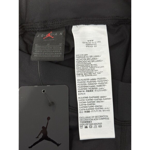 NWT Nikehad Jordan Leggings Jumpman By Nike Black/White Girls Size M 10-12yrs - Picture 5 of 7